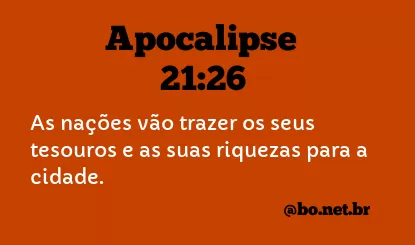 Apocalipse 21:26 NTLH