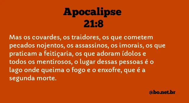 Apocalipse 21:8 NTLH