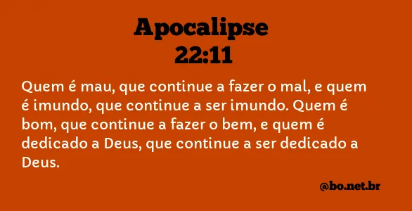 Apocalipse 22:11 NTLH