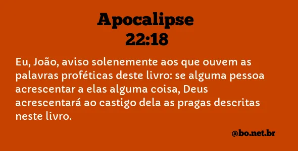 Apocalipse 22:18 NTLH