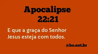 Apocalipse 22:21 NTLH