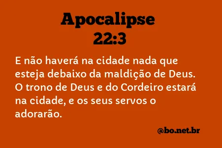 Apocalipse 22:3 NTLH