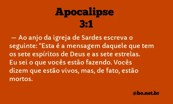 Apocalipse 3:1 NTLH