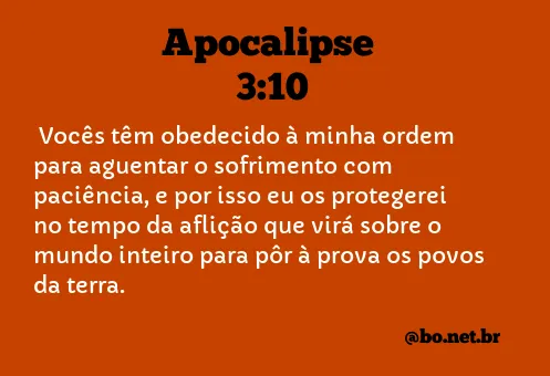 Apocalipse 3:10 NTLH