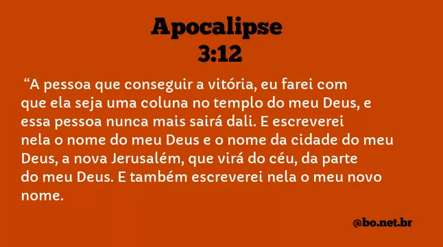 Apocalipse 3:12 NTLH