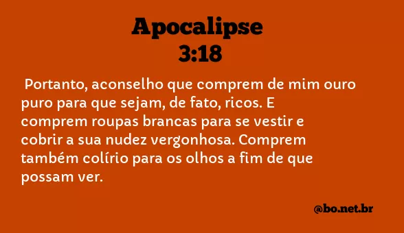 Apocalipse 3:18 NTLH