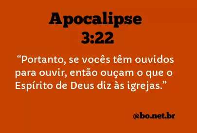Apocalipse 3:22 NTLH