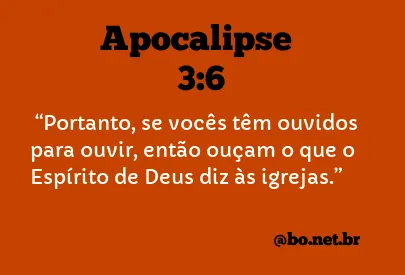 Apocalipse 3:6 NTLH