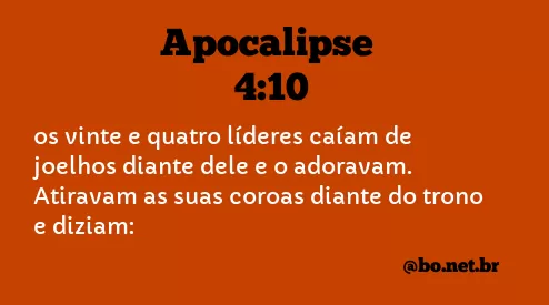Apocalipse 4:10 NTLH