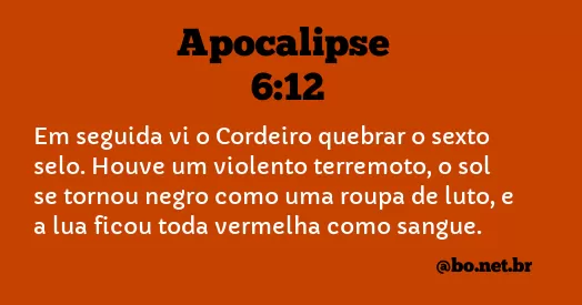 Apocalipse 6:12 NTLH