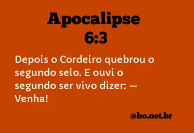 Apocalipse 6:3 NTLH