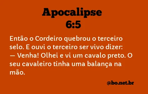 Apocalipse 6:5 NTLH