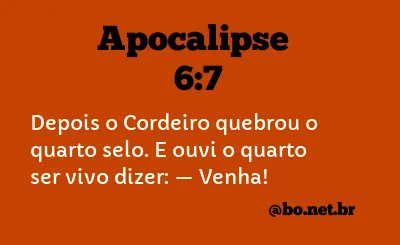 Apocalipse 6:7 NTLH