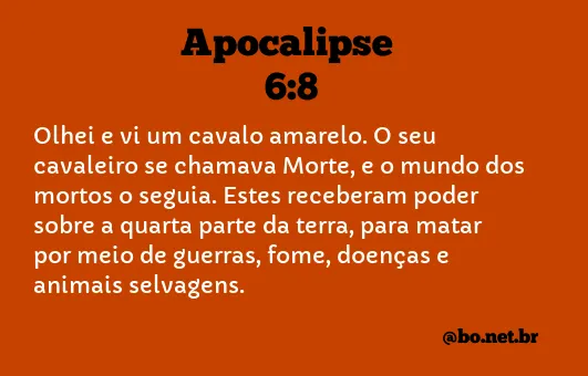 Apocalipse 6:8 NTLH