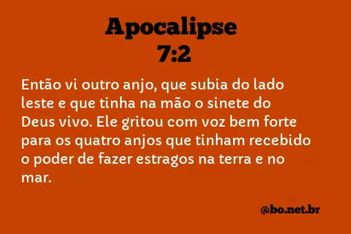 Apocalipse 7:2 NTLH