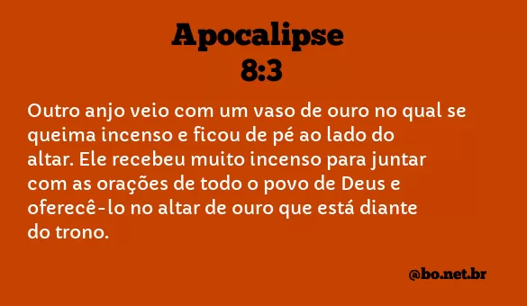 Apocalipse 8:3 NTLH