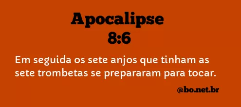 Apocalipse 8:6 NTLH