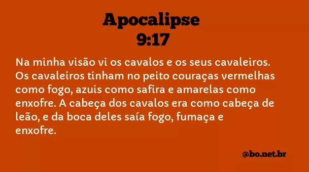 Apocalipse 9:17 NTLH