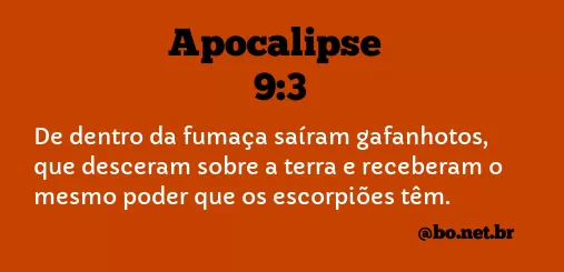Apocalipse 9:3 NTLH