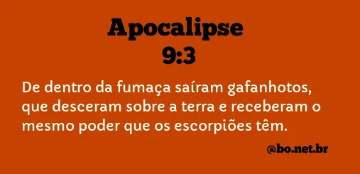 Apocalipse 9:3 NTLH