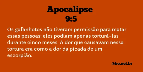 Apocalipse 9:5 NTLH