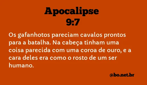 Apocalipse 9:7 NTLH