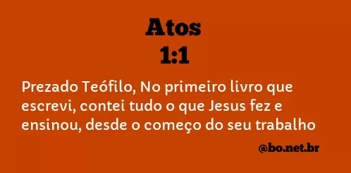 Atos 1:1 NTLH