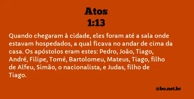 Atos 1:13 NTLH