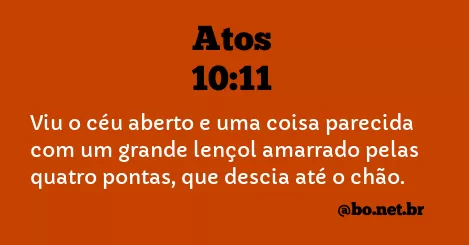 Atos 10:11 NTLH