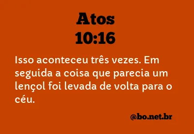 Atos 10:16 NTLH