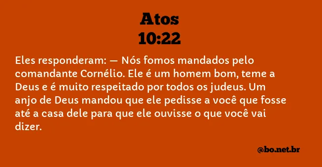 Atos 10:22 NTLH