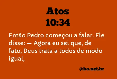 Atos 10:34 NTLH