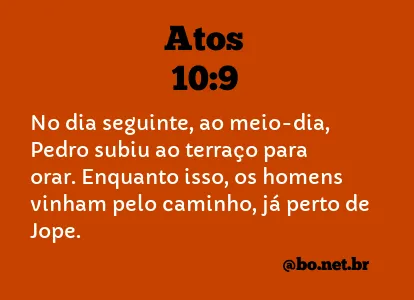 Atos 10:9 NTLH