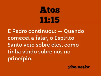 Atos 11:15 NTLH