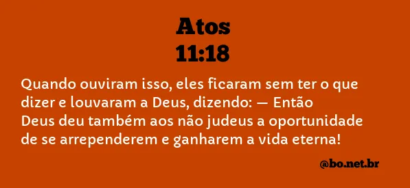 Atos 11:18 NTLH