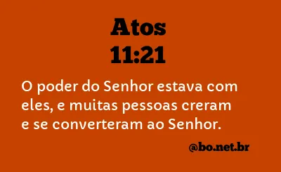 Atos 11:21 NTLH