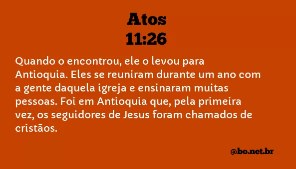 Atos 11:26 NTLH
