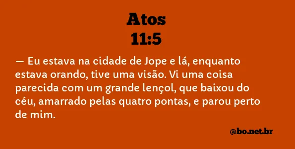 Atos 11:5 NTLH