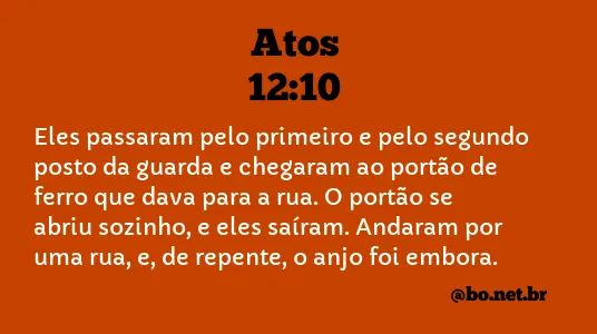 Atos 12:10 NTLH