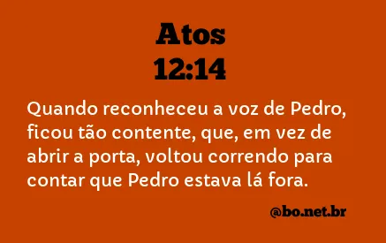 Atos 12:14 NTLH