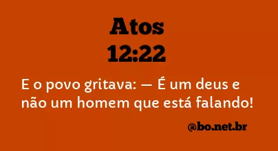 Atos 12:22 NTLH