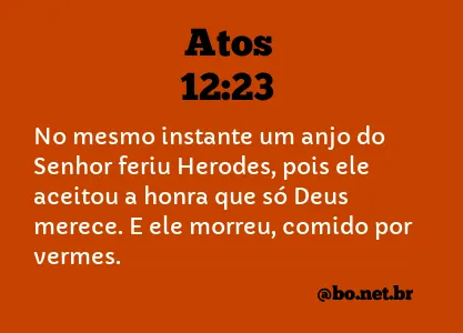 Atos 12:23 NTLH