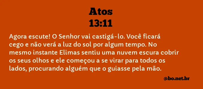 Atos 13:11 NTLH