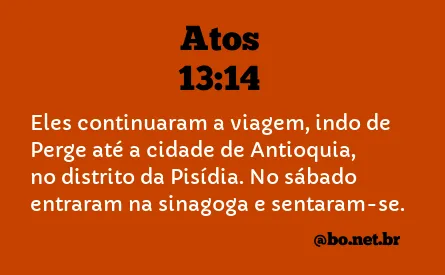 Atos 13:14 NTLH