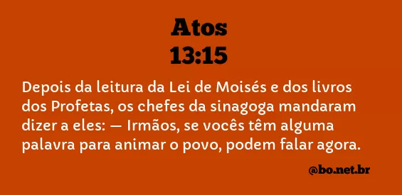 Atos 13:15 NTLH