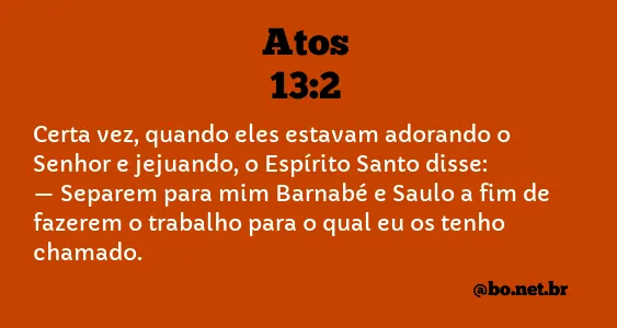 Atos 13:2 NTLH