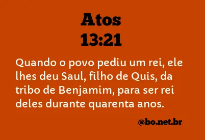 Atos 13:21 NTLH