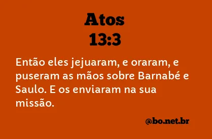 Atos 13:3 NTLH