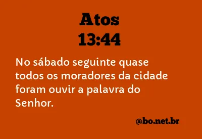 Atos 13:44 NTLH