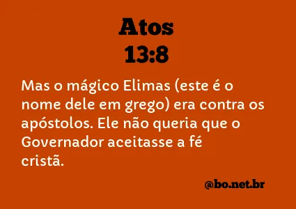 Atos 13:8 NTLH